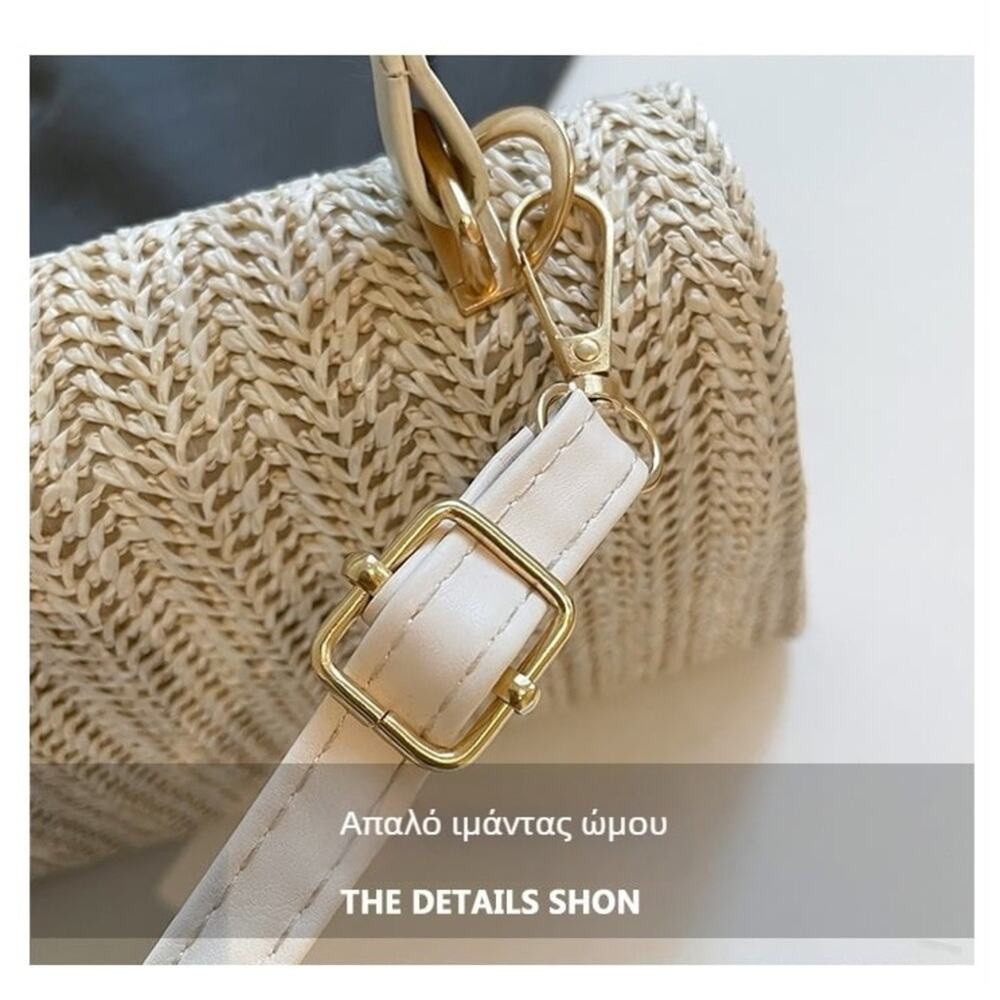 Woven Straw Crossbody Bag and Top Hand Purse - Picture 9 of 11